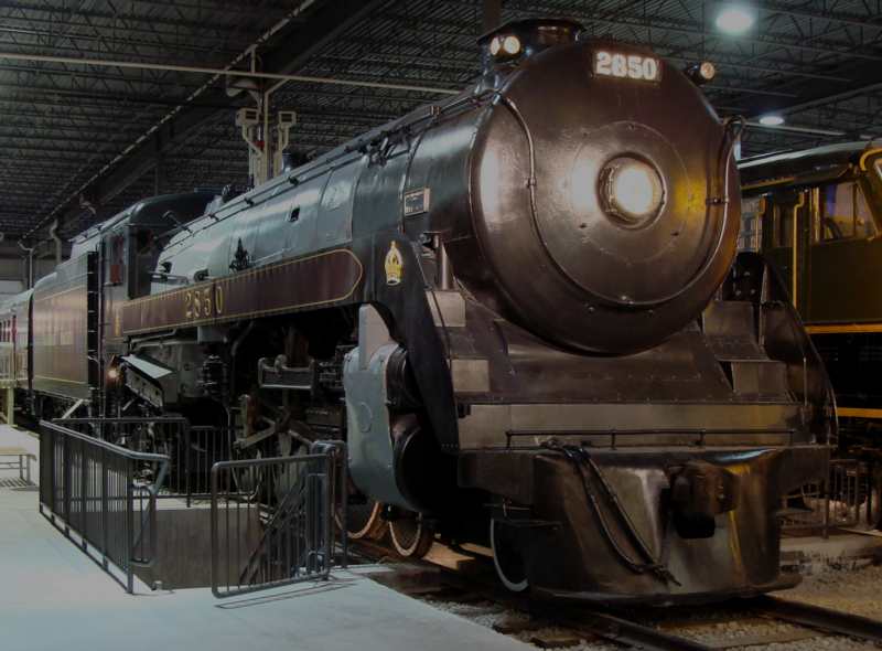 Royal Hudson 2850, on display at Delson Quebec.