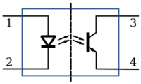 Optocoupler schematic symbol